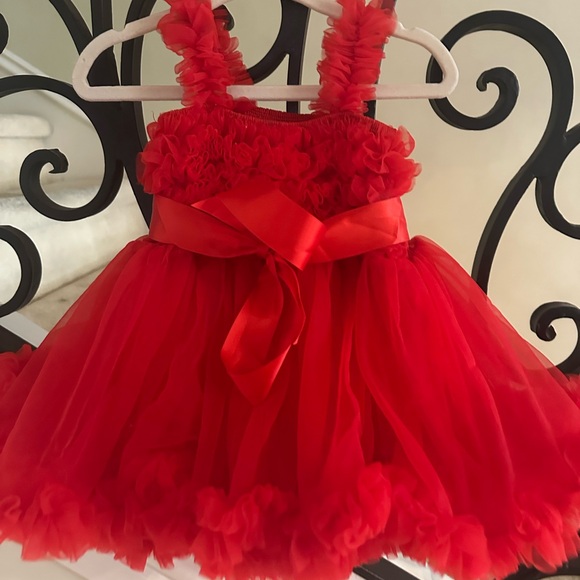 Red Ruffle Dress - Picture 2 of 3